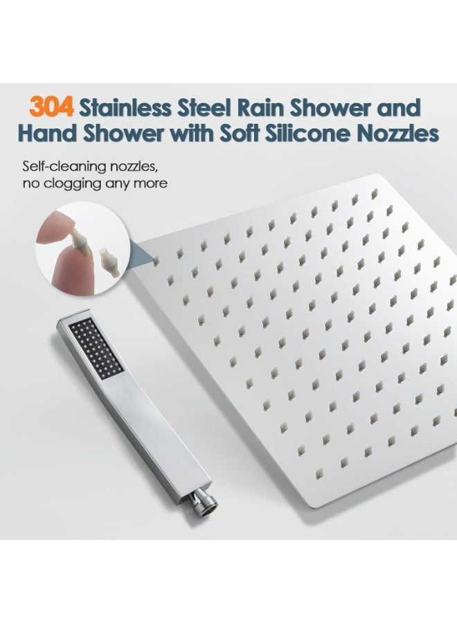 B BAGNO 9063-1CR Concealed Shower System – Wall-Mounted, Chrome Finish, Rain Shower & Handheld Combo, Durable Brass Body – Luxury Bathroom Fitting - Image 4