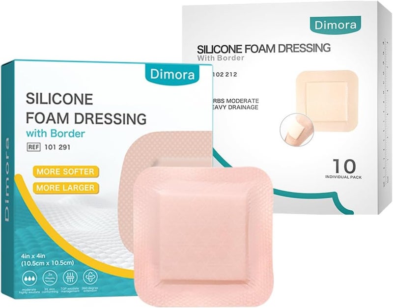 Dimora ضمادة فوم سيليكون ديمورا مع حواف  ناعمة للغاية 4x4 - Image 1