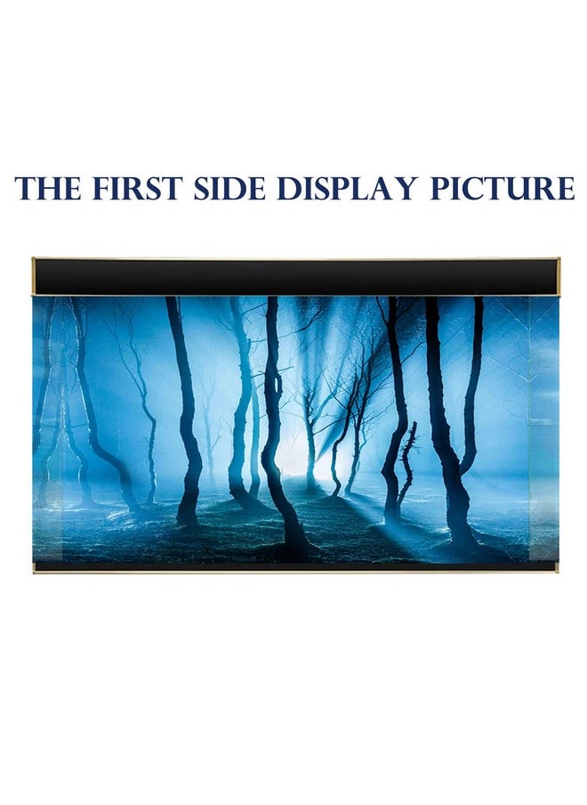 ELEBOX ELEBOX Fish Backgrounds Paper Double Sides 3D Stone & Trees Aquarium Background Picture 19" x 48" Fish Tank Background  - Image 2
