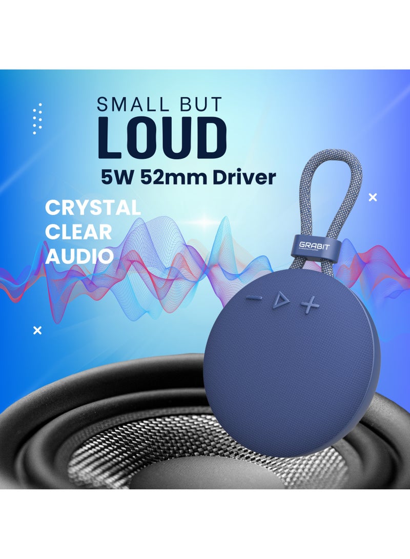GRABIT G-DOT 5W Bluetooth Speaker – Compact, Powerful Bass, 4H Playtime  - Image 3