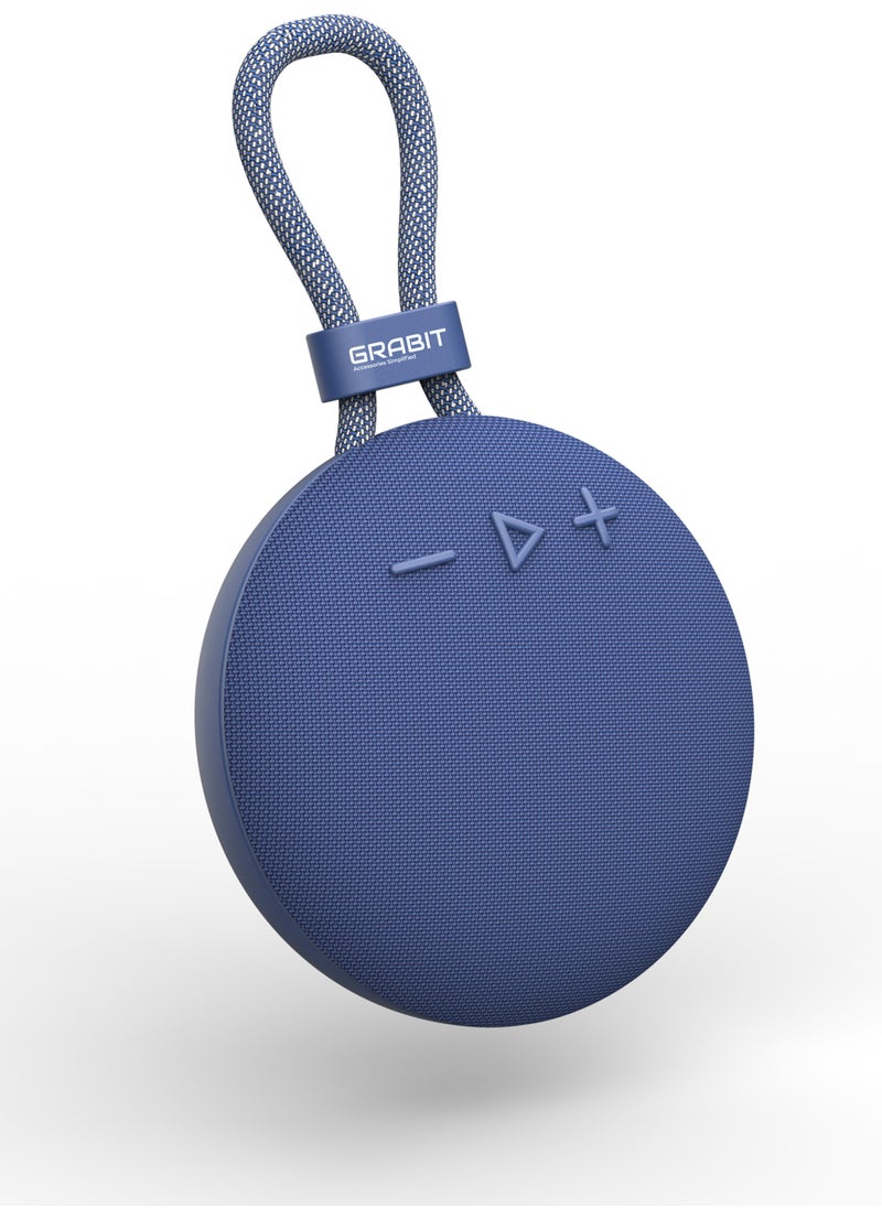 GRABIT - G-DOT 5W Bluetooth Speaker Compact & Powerful Enjoy clear sound with deep bass from the 52mm driver and diaphragm, powered by Bluetooth 5.3 for seamless connectivity. The 1200mAh battery provides 3-4 hours of playtime with fast 3-4 hour charging. Lightweight (300g) and compact (107×107×53mm), perfect for home, office, and travel. Compatible with iPhone, Samsung, OnePlus, Xiaomi, Huawei, Google Pixel, iPads, MacBooks, and more. - Image 1