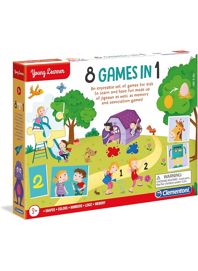 كلمينتوني 8 ألعاب في لعبة تعليمية واحدة للمتعلمين الصغار لعمر 3 سنوات فما فوق - Image 1