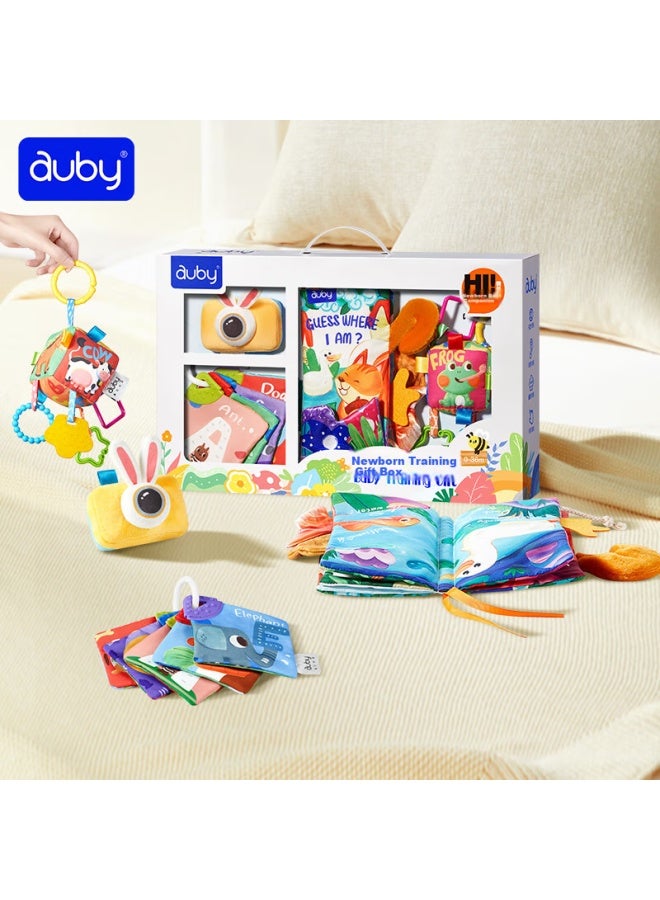 Auby Baby Cloth Book Early Education 0-12 Months Infant Toddler Toy Parent-child Interactive Training Newborn Welcome Gift Box - Image 1
