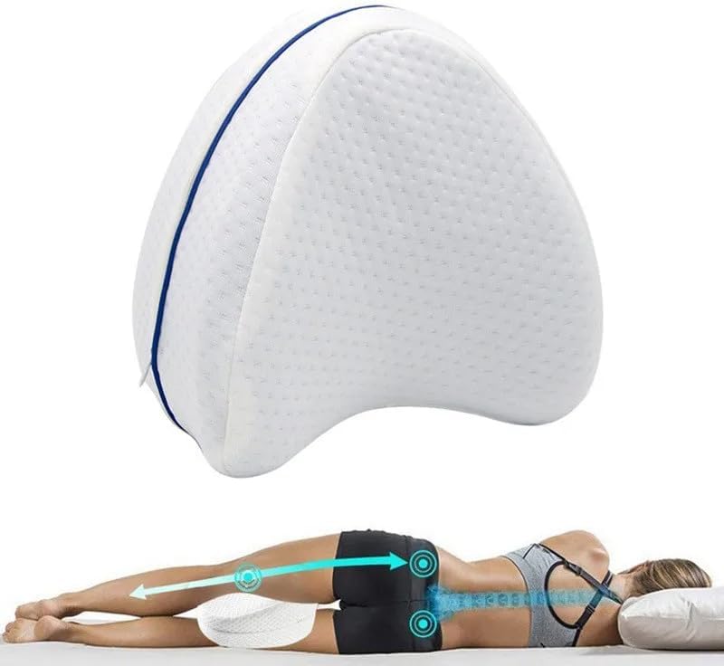 Memory Foam Crotch Pillow, Slow Rebound Side Sleeping Pillow, Comfortable Pregnancy Pillow for Back, Hip, Knee Pain Relief During Deep Sleep - Image 1