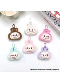 Generic Cute Cartoon Labubu Labubu Doll Brooch Rabbit Bag Key Chain Pendant Plush Small Pendant Wholesale-Specifications:Coffee Color-Color:Original Back Opening (no Brooch Or Hanging Chain)  - Image 4