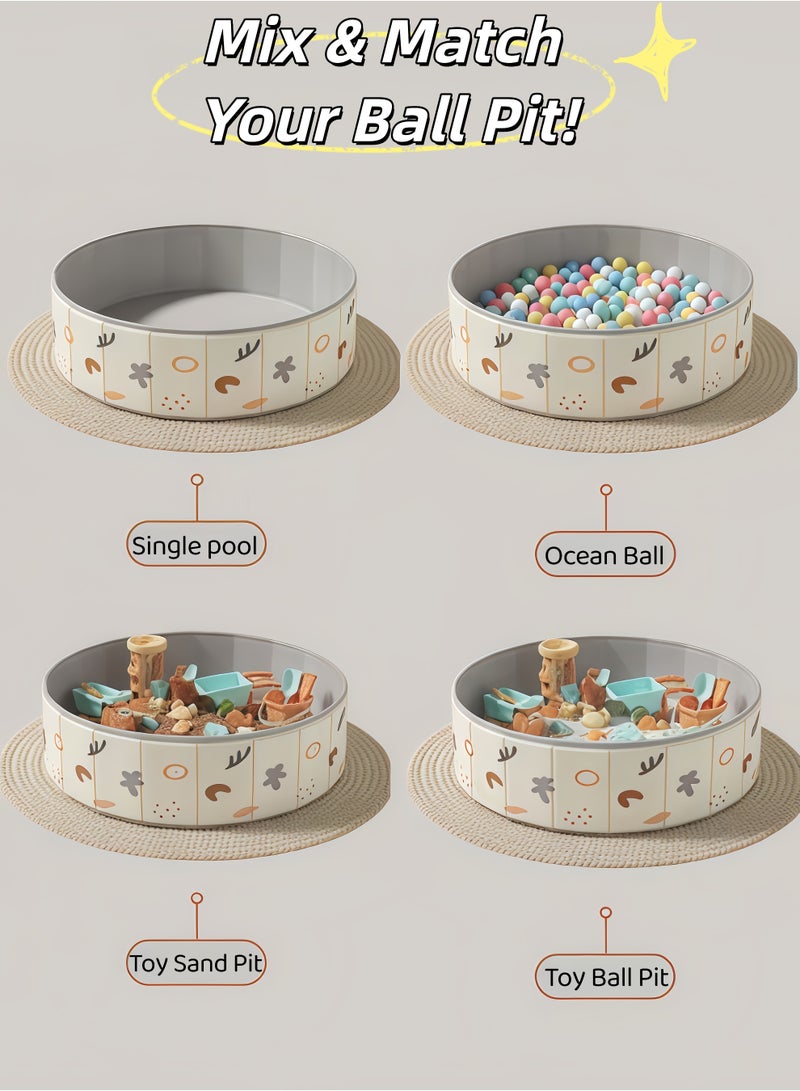 EzzySo Baby Toy Ball Pit,Children's Toy Ball Pit,Round Kids' Ball Pit,Double Oxford Cloth Ball Pit,Indoor and Outdoor Game Kids Play Ball Pool,Folding Portable Ball Pool,Sandbox Pool,Baby Ball Pool,Swimming Pool,Portable Bathtub,Pet Dog Bath Pool,for Outdoor Indoor,for Baby/Toddlers (Balls Not Included) - Image 4