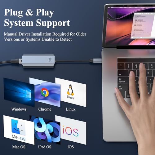 Minthouz 5Gbps USB-C to Ethernet Adapter, RJ45 to USB C 5 Gigabit LAN Network Adapter, Grey Aluminum Case Ethernet to USB Network Dongle Compatible with Laptops, Computers, MacBook, Surface and More - Image 5