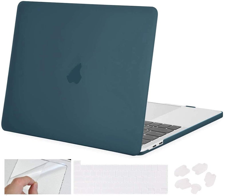 Moca Hard Shell Cover Case for Old MacBook Air 13 13.3 inch A1466 A1369 (2010-2017 Release) MacBook Air Shell Cover Case (Deep Green) - Image 1
