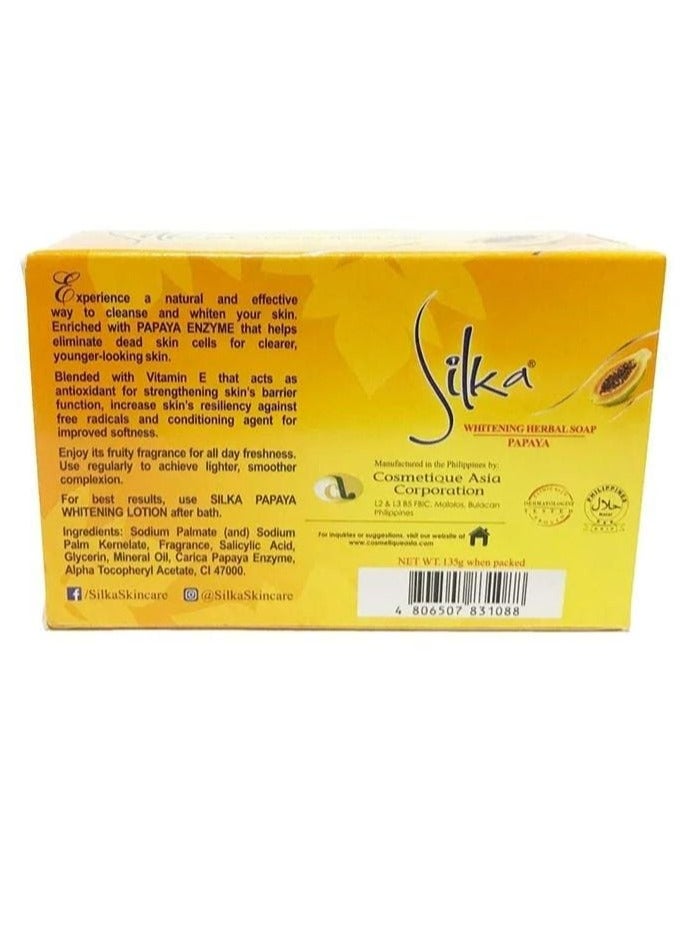 Silka 6-Piece Papaya and Herbal Bath Soap Set 135grams  - Image 3