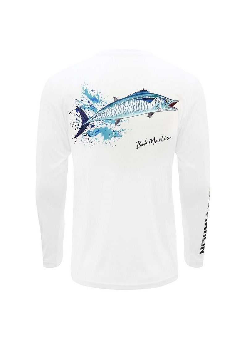 BOB MARLIN Marlin Performance Shirt King Bob White-Medium  - Image 1