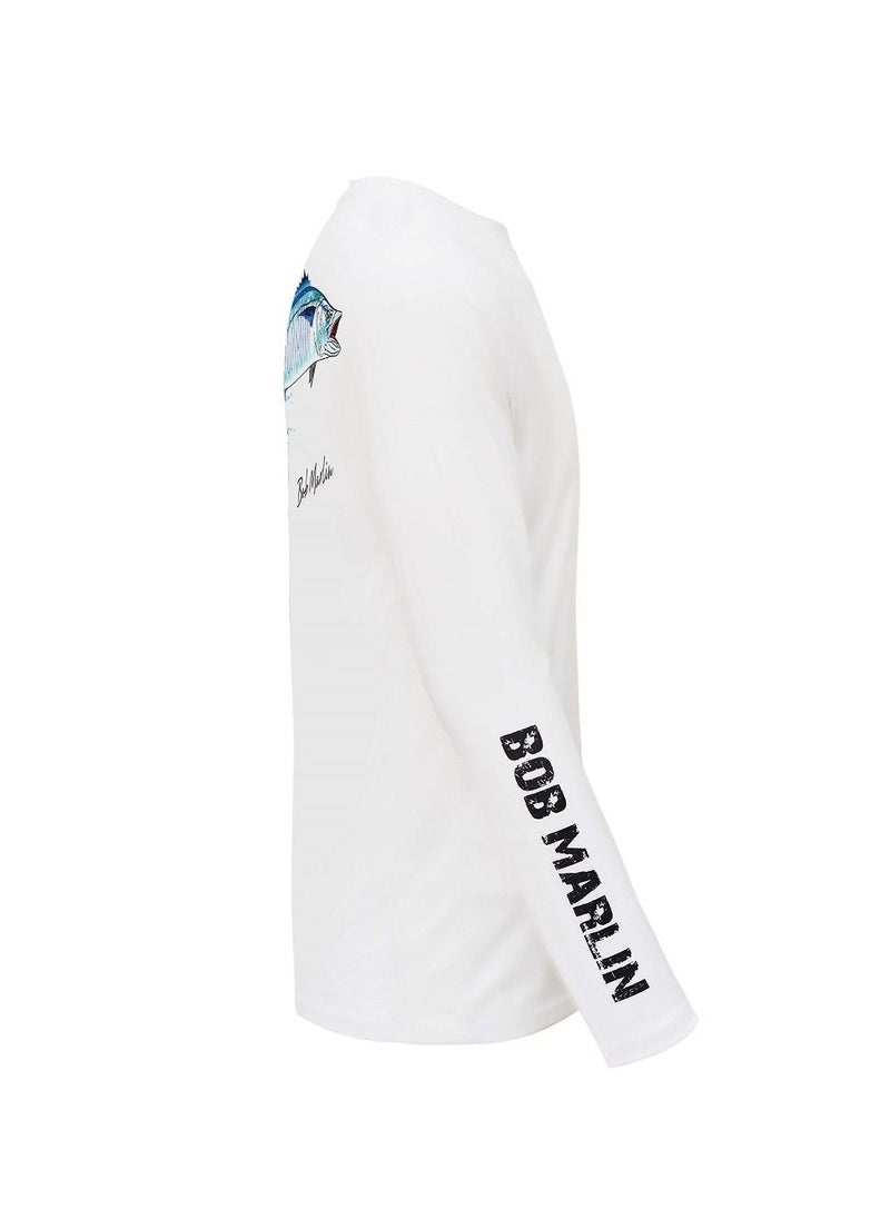 BOB MARLIN Marlin Performance Shirt King Bob White-Medium  - Image 3