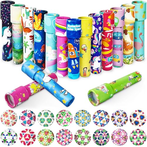 Xeehwb 16 Pcs Classic KaleidoscopesVintage Educational KaleidoscopesRetro Kids Kaleidoscope Toy for Return GiftsParty FavorBag FillersSchool PrizeRandom StyleCute Style - Image 1