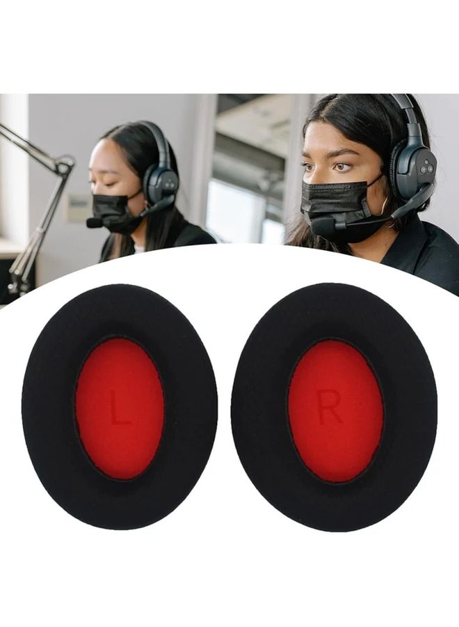 Comfortable Over Ear Headphone Covers Black Red Adjustable Ergonomic Durable - Image 1