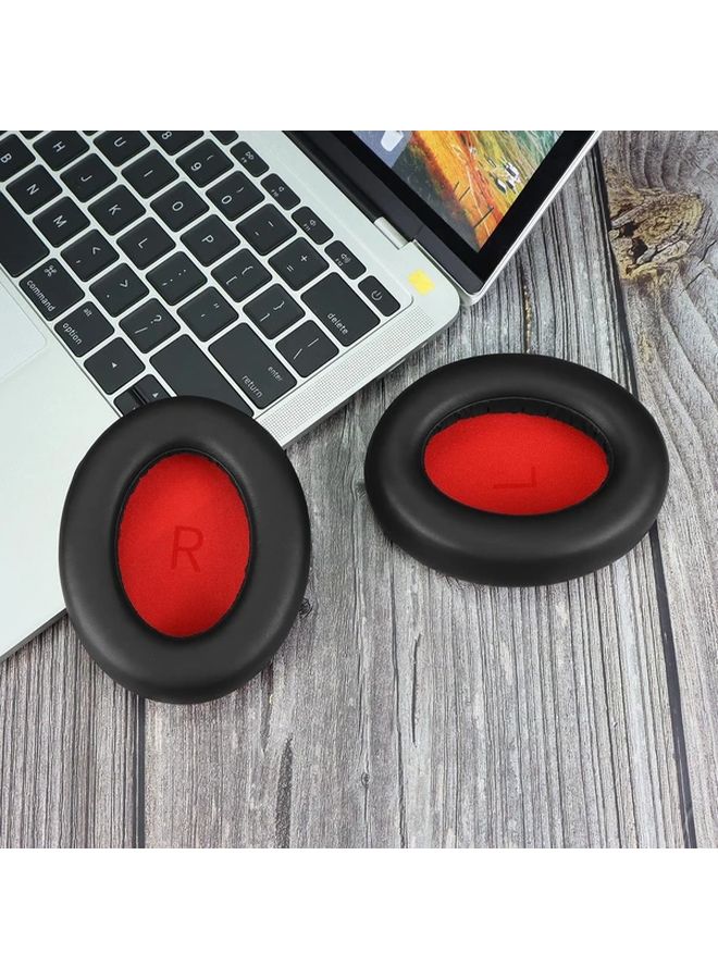 Comfortable Over Ear Headphone Covers Black Red Adjustable Ergonomic Durable - Image 5