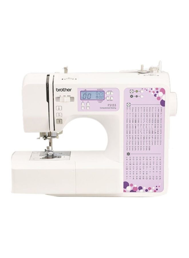 brother FS155 Computerized Sewing Machine White/Pink - Image 1