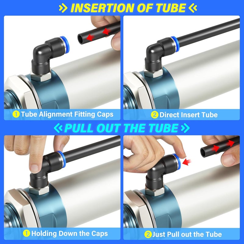 TAILONZ PNEUMATIC 1/4 Inch OD Black Nylon Air Tube - 100ft/32 Meter Air Brake Tubing Kit - Image 5