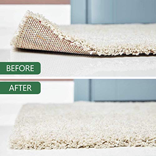 Sahhika Rug Stopper, 16 Pcs Double Sided Non Slip Reusable Rug Stopper, Washable Rug Tape for Hardwood Floors, Tile Floors, Carpets, Floor Mats, Wall (Black) - Image 2