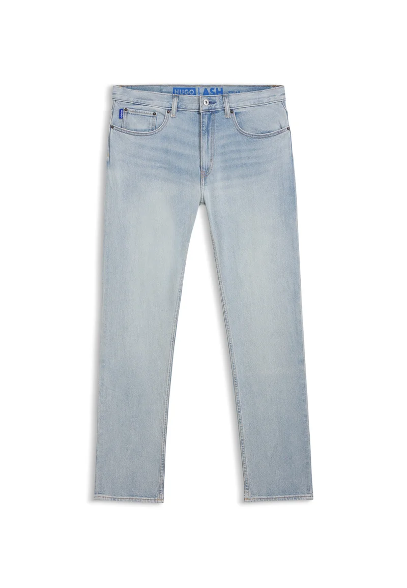 HUGO Turquoise Slim-fit jeans in blue stonewashed denim for Men | Best Price UAE