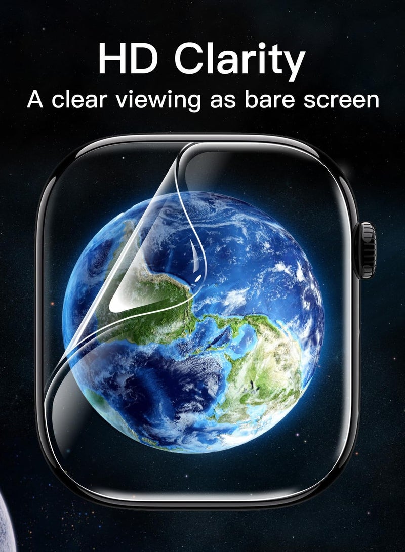 phomemo Screen Protector for Apple Watch Series 10 46mm, Self-Healing Flexible TPU Film, Anti-Scratch HD Clear, 3-Pack - Image 4