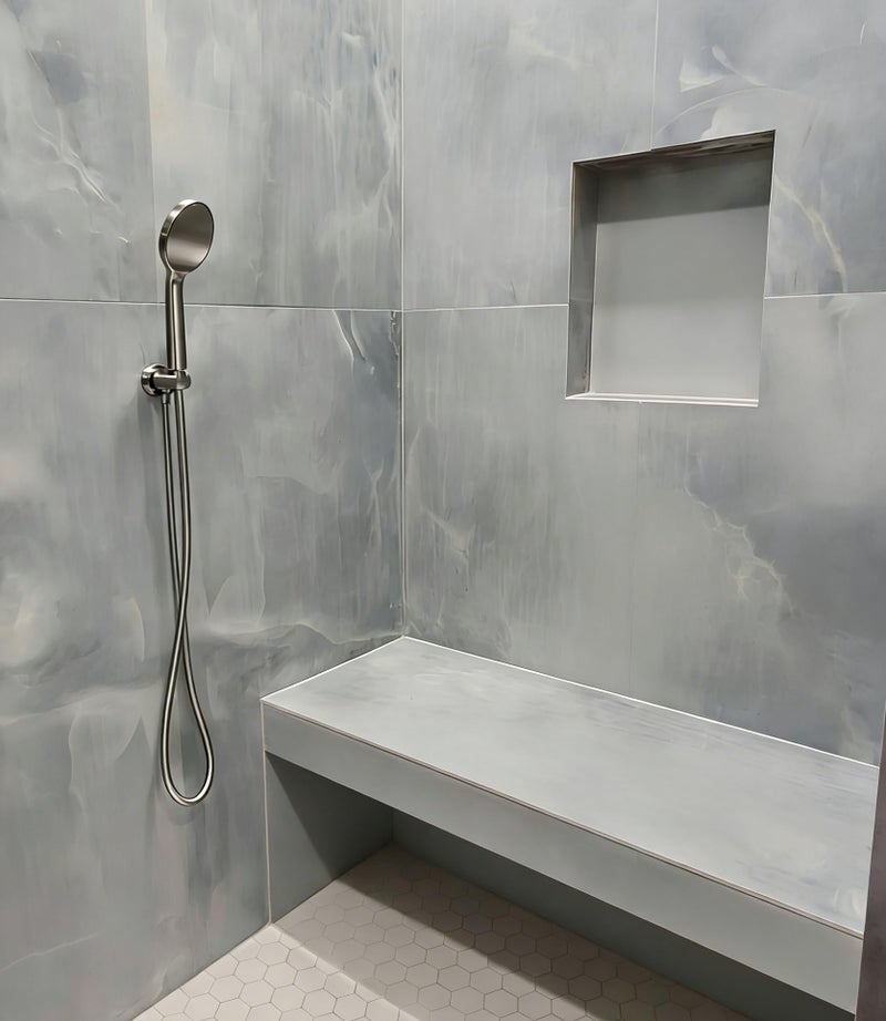 Aquaiaw Wall Supply Elbow with O-Ring Flange, Tapered 1/2 NPT Female Inlet, Solid Brass Wall Union W/Handshower Holder, Round Supply Elbow W/Hand Shower bracket, PVD Brushed Nickel, G1/2 Outlet - Image 3
