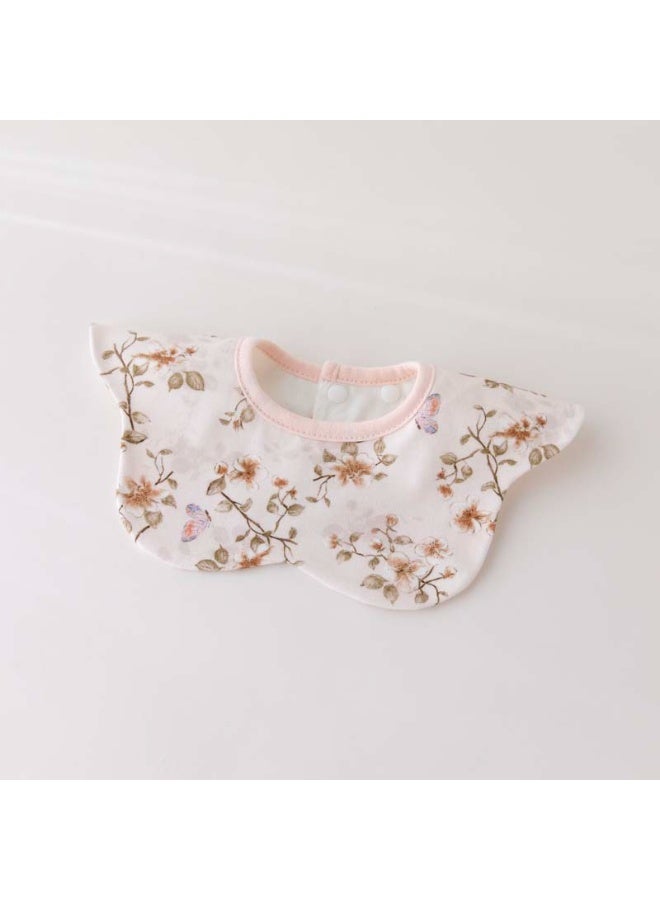 3-Pack Infant Bibs - 360° Rotatable Waterproof Cotton Drool Bibs for Newborns, Anti-Spit Milk Essentials with Petal Design - Image 2