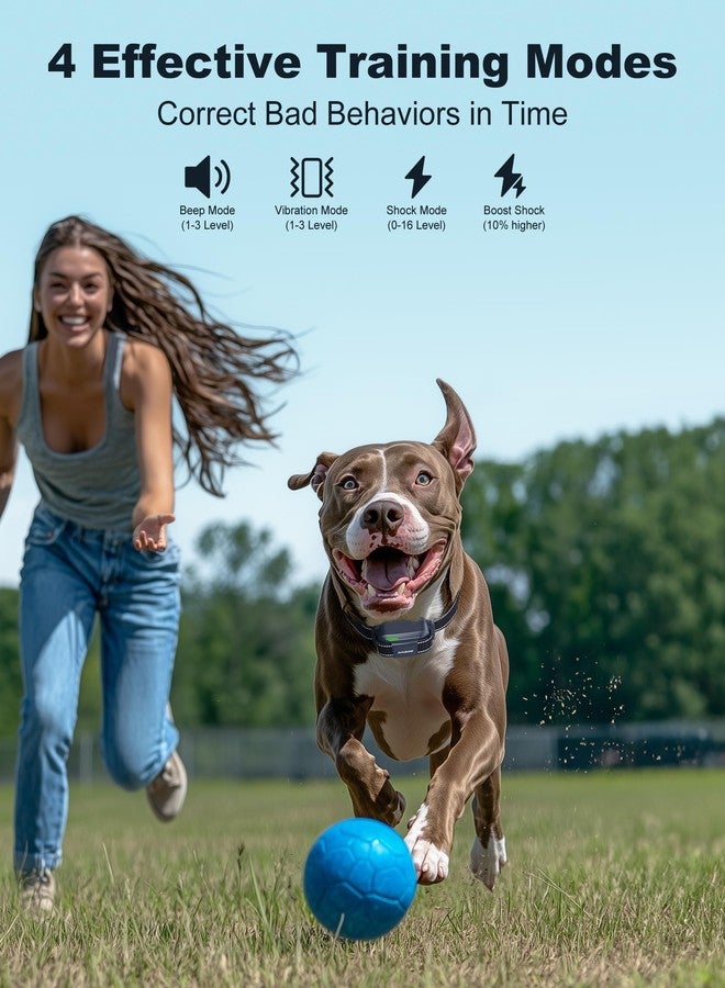 Jugbow Dog Shock Collar - 4200FT Dog Training Collar with Remote for 5-120lbs Small Medium Large Dogs, IPX8 Waterproof E Collar with 4 Training Modes, Security Lock, Rechargeable Shock Collar - Image 2