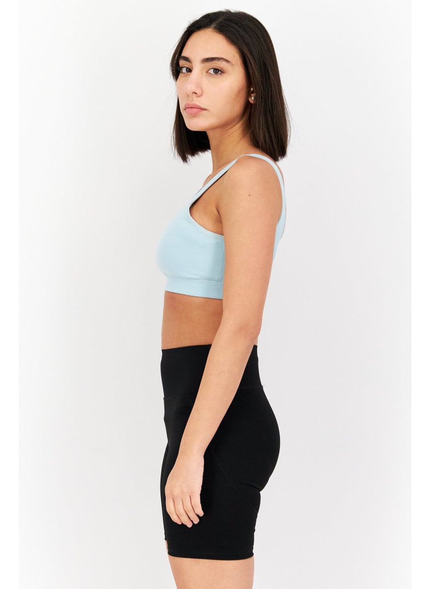Reebok Women Sportswear Fit Sleeveles Training Bralette, Teal Blue  - Image 2