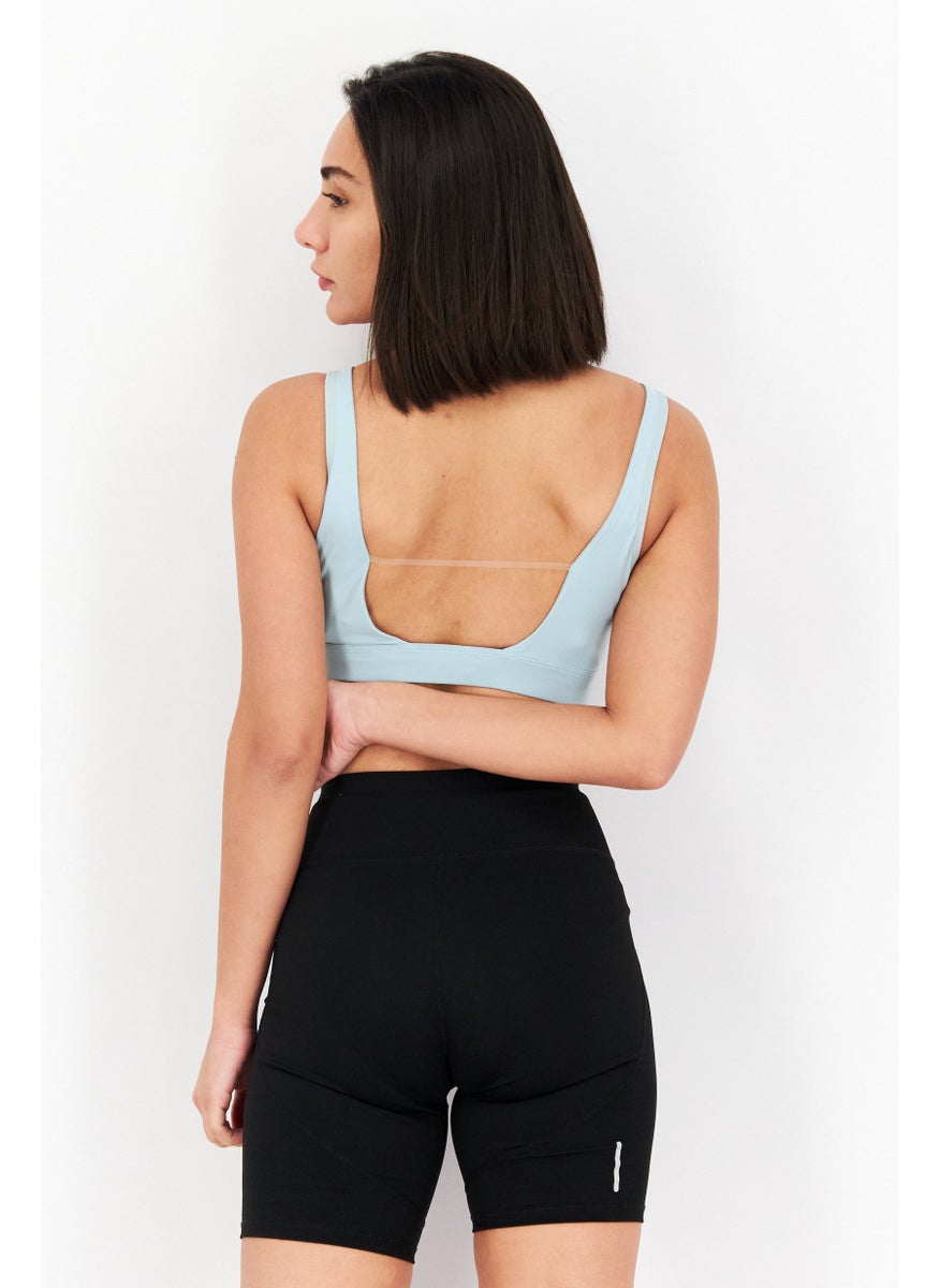 Reebok Women Sportswear Fit Sleeveles Training Bralette, Teal Blue  - Image 4
