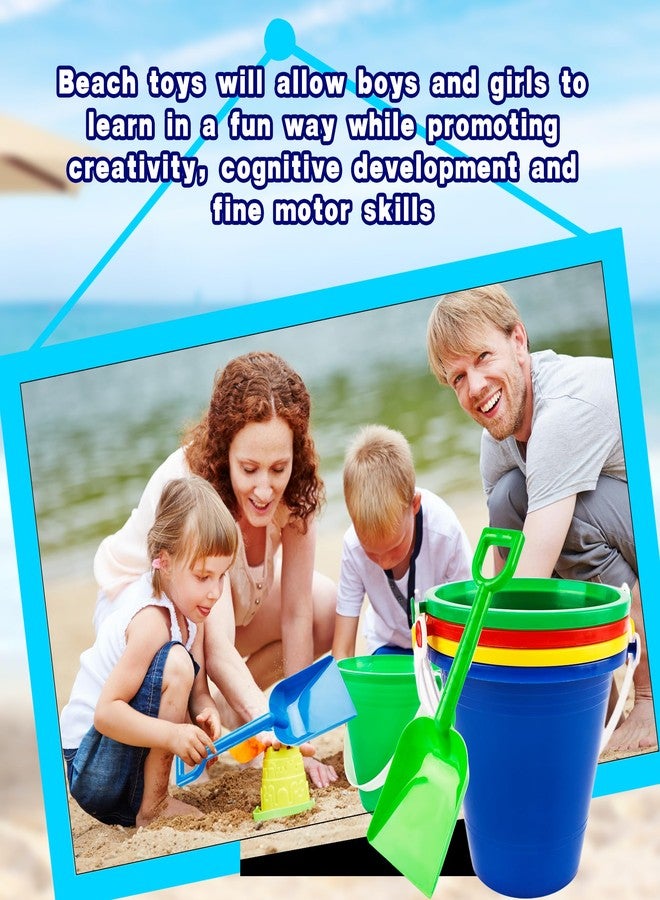 Feradny 40 Pack Beach Bucket and Shovel Set Mini Plastic Buckets Sand Shovel Sand Pail Bulk for Kids Summer Seaside Beach Pool Party - Image 4