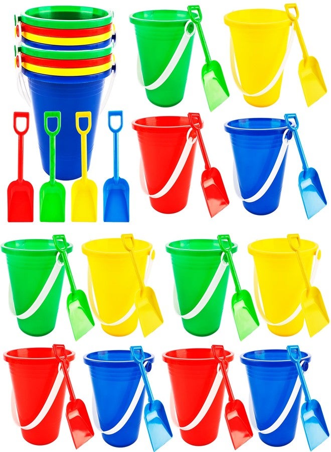 Feradny 40 Pack Beach Bucket and Shovel Set Mini Plastic Buckets Sand Shovel Sand Pail Bulk for Kids Summer Seaside Beach Pool Party - Image 1
