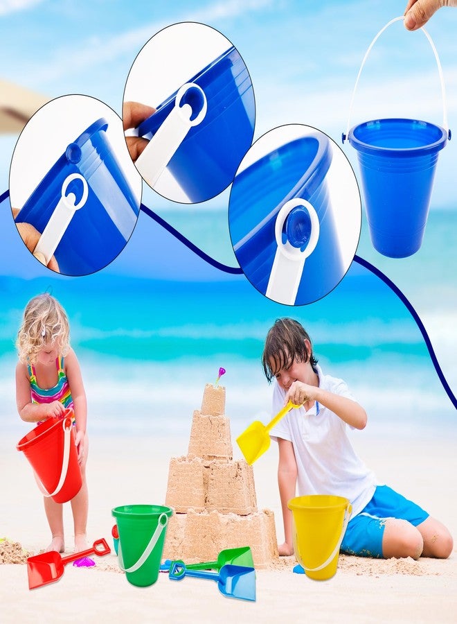 Feradny 40 Pack Beach Bucket and Shovel Set Mini Plastic Buckets Sand Shovel Sand Pail Bulk for Kids Summer Seaside Beach Pool Party - Image 3