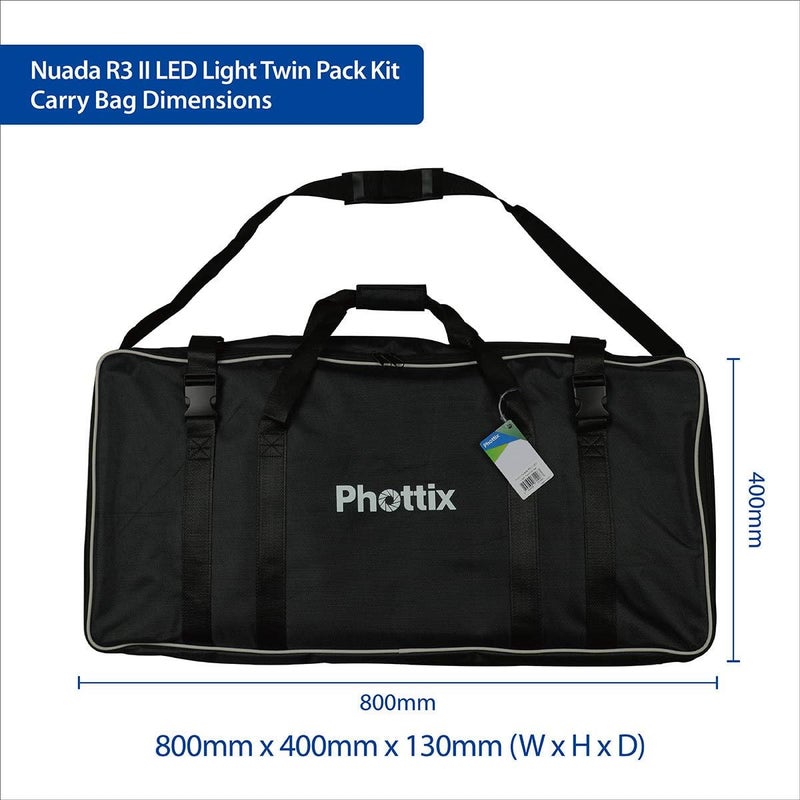 Phottix Nuada R3 II LED Light Twin Set Kit - Black - Image 3
