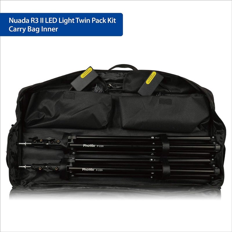 Phottix Nuada R3 II LED Light Twin Set Kit - Black - Image 5