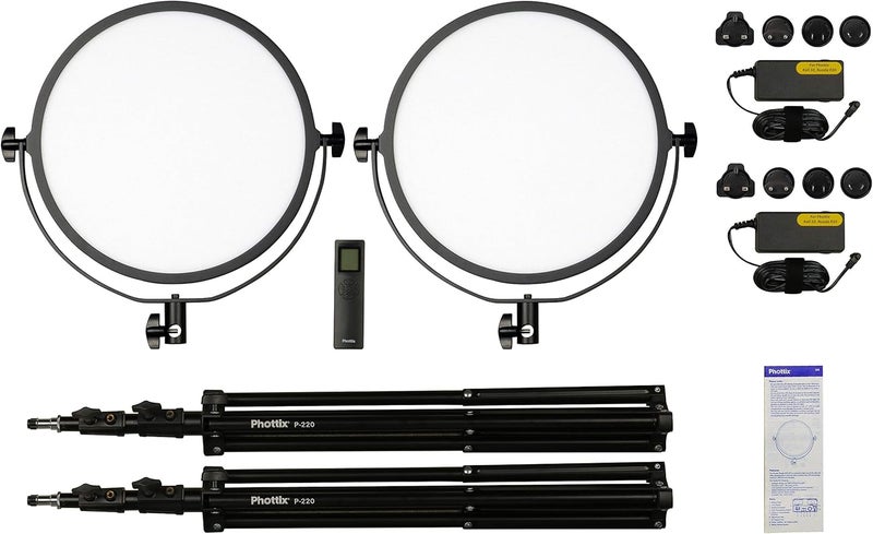 Phottix Nuada R3 II LED Light Twin Set Kit - Black - Image 1
