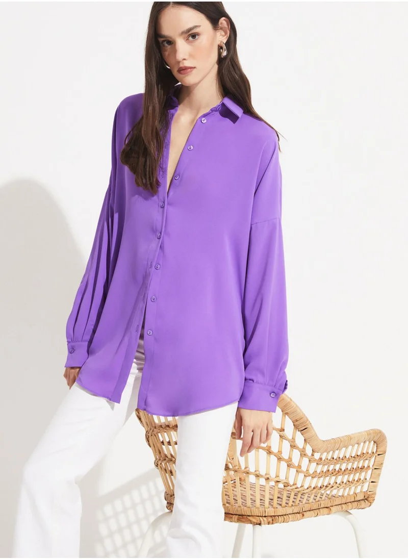 JUNE Button Detail Shirt