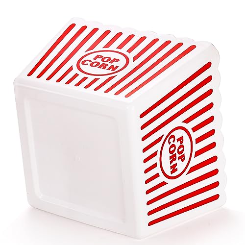 Bekith 6 Pack Plastic Popcorn Buckets Reusable, Large Popcorn Containers for Movie Night, 9" Square x 6" Tall - Image 4
