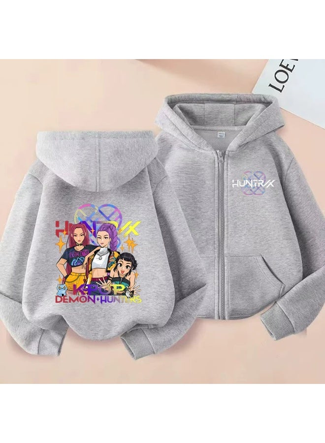 general سويت شيرت هودي مزخرف على الطراز الكوري KPop للأولاد والبنات بزي مريح لفصل الخريف والشتاء - Image 1