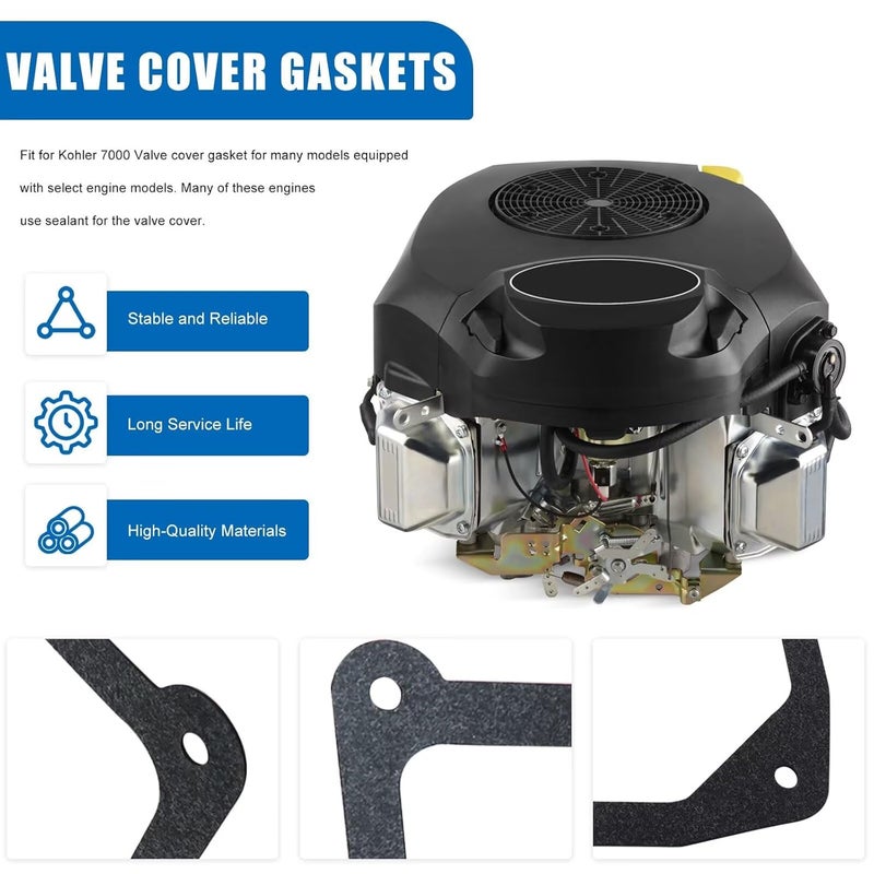 Simple upgraded construction 4-Pcs Valve Cover Gaskets Replacement by Bedaily for Kohler 7000 Series Engines with Stamped Steel Covers, Fit for ZT740-3011 (25 Hp (18.6 Kw)) (Black) Globally engineered build Dispersed regional warehouses Size-sorted warehouse storage Stackable design Budget friendly trendy design Global flexible sizing options Rack sorted local inventory Multiple local stock source Natural tone color options Protective coating Global assorted color picks Daily repeated use trusted quality Connectable modular Multi-use well optimized build Compact trendy practical build Storage & transit friendly In-Kingdom stored commodity All preference matching build Home & professional compatible All usage compatible Trendy economical quality Regulated warehouse storage Simplified versatile design Trendy versatile build - Image 3