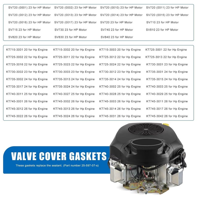 Simple upgraded construction 4-Pcs Valve Cover Gaskets Replacement by Bedaily for Kohler 7000 Series Engines with Stamped Steel Covers, Fit for ZT740-3011 (25 Hp (18.6 Kw)) (Black) Globally engineered build Dispersed regional warehouses Size-sorted warehouse storage Stackable design Budget friendly trendy design Global flexible sizing options Rack sorted local inventory Multiple local stock source Natural tone color options Protective coating Global assorted color picks Daily repeated use trusted quality Connectable modular Multi-use well optimized build Compact trendy practical build Storage & transit friendly In-Kingdom stored commodity All preference matching build Home & professional compatible All usage compatible Trendy economical quality Regulated warehouse storage Simplified versatile design Trendy versatile build - Image 4