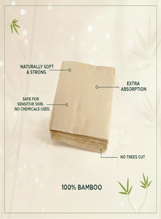 Baiko Bamboo Napkins, 2 Ply, 50 Pulls Each, Natural Bamboo Brown Eco-friendly Tissues, Pack of 2 - Image 4