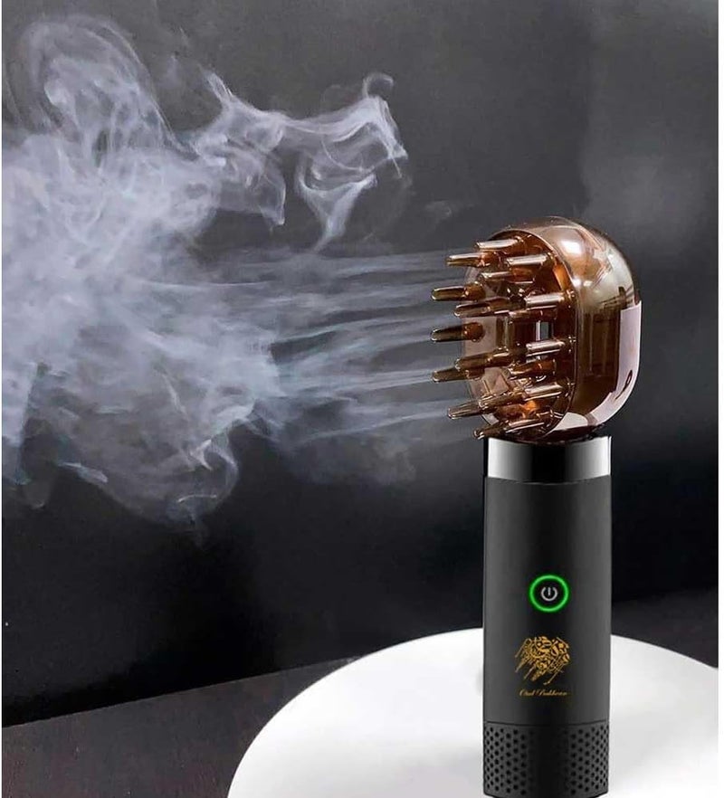 موقد بخور نيو كومب، موقد بخور قابل للشحن عبر USB، حامل بخور عود كهربائي، جهاز معطر محمول للمنزل والمكتب والسيارة (أسود) - Image 3