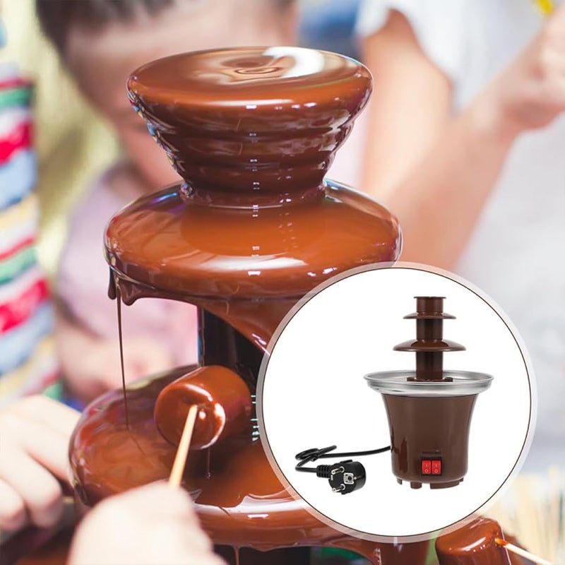Brown Chocolate Fountain Machine Electric Fondue Maker for Parties Weddings Birthdays - Image 5