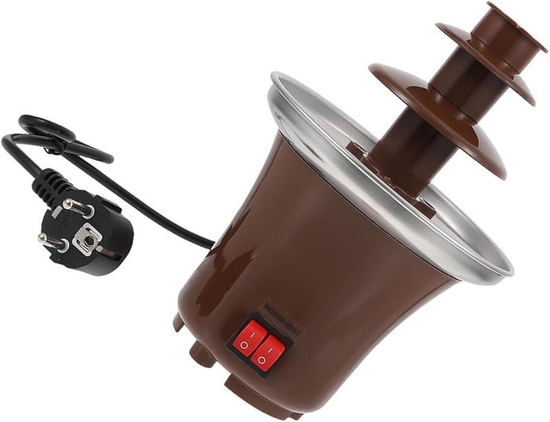 Brown Chocolate Fountain Machine Electric Fondue Maker for Parties Weddings Birthdays - Image 1
