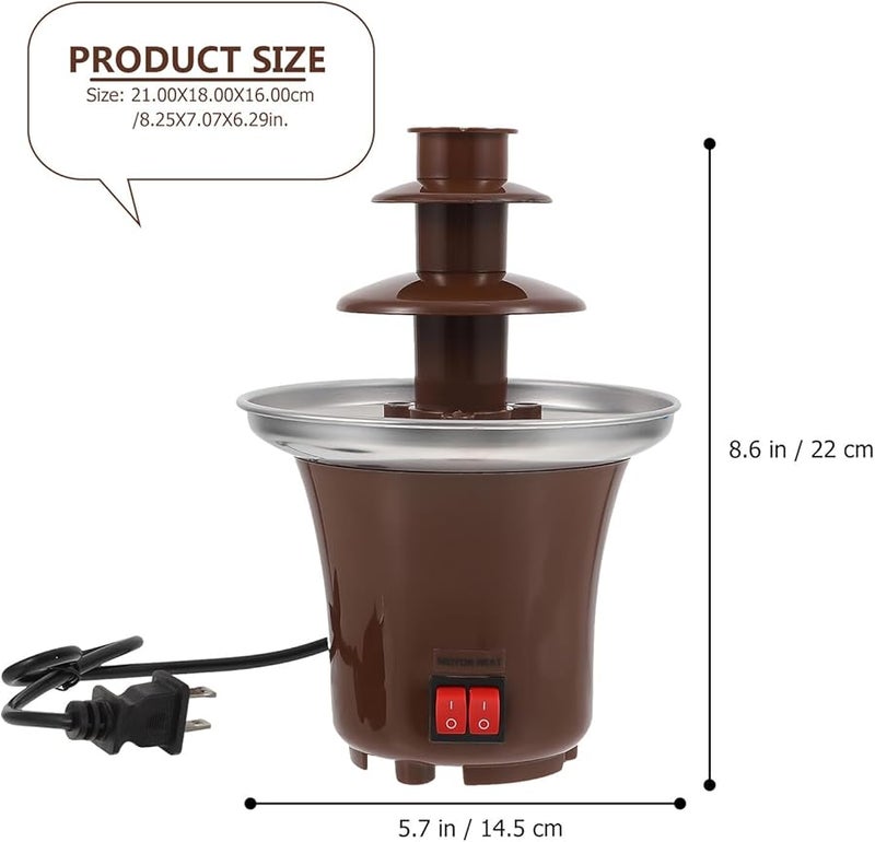 Brown Chocolate Fountain Machine Electric Fondue Maker for Parties Weddings Birthdays - Image 3