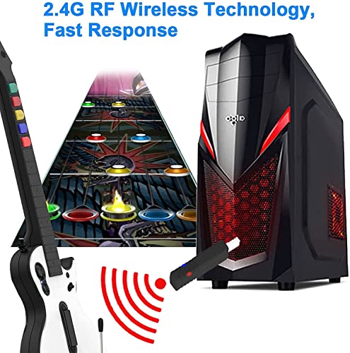 DOYO Wireless Guitar Hero Controller for PC and PS3, Guitar for Guitar Hero 3/4/5 and Rock Band 1/2 Games with Strap (5 Keys/White) - Image 3