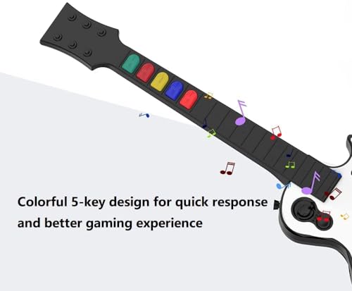 DOYO Wireless Guitar Hero Controller for PC and PS3, Guitar for Guitar Hero 3/4/5 and Rock Band 1/2 Games with Strap (5 Keys/White) - Image 5