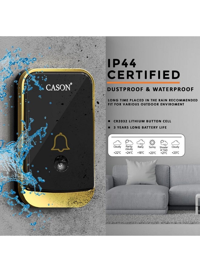 CASON - Wireless Door Bell for Home Long Range/Door Bell wireless For Home/Wireless Calling Bell,Remote Bell With Socket Plug In type, up to 1000ft Range with 45 Chimes (1 Remote 1 Receiver, Black) - Image 5