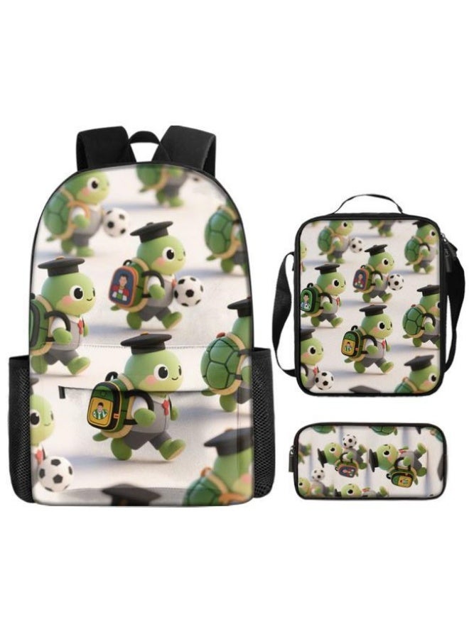 Bright Li Fire Unlock the fashion style of children's fun! Three-piece bag set, cartoon elements make children and teenagers super stylish (students, children, friends outings, mountain climbing, schooling, etc. are available) - 18 - Image 2