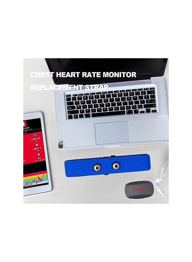 حزام استبدال صدري لجهاز مراقبة معدل ضربات القلب FITCENT مناسب لـ Polar H10 H9 H7، حزام HR ناعم قابل للتعديل يعمل مع مستشعر معدل ضربات القلب من بولار - Image 4
