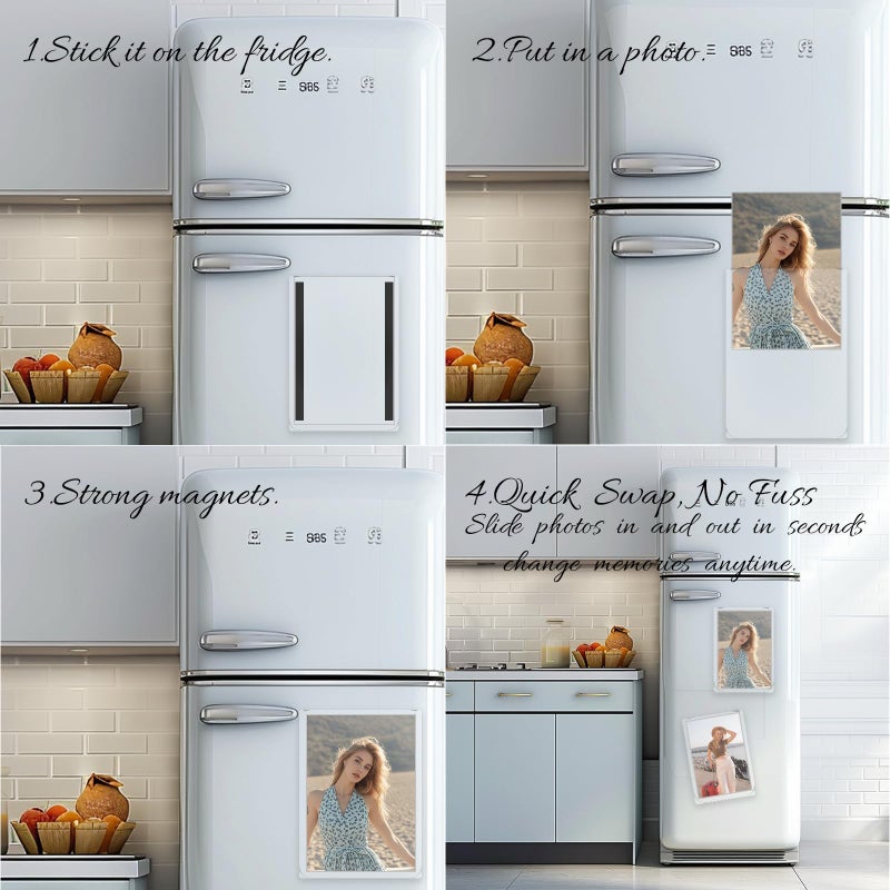 Nirvany 5 Pack 8.5" x 11" Magnetic Photo Frames for Fridge, Large Clear Magnetic Picture Holders for Refrigerator, Locker, or Office, Ideal for Artwork, Schedules, and Certificates - Image 5